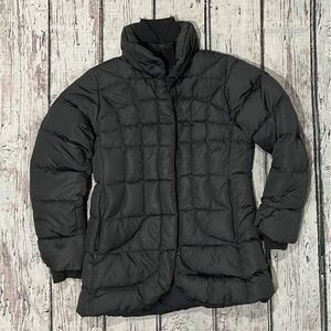 The North Face Dark Gray 600 Goose Down Zip Up Puffy Coat Jacket Womens